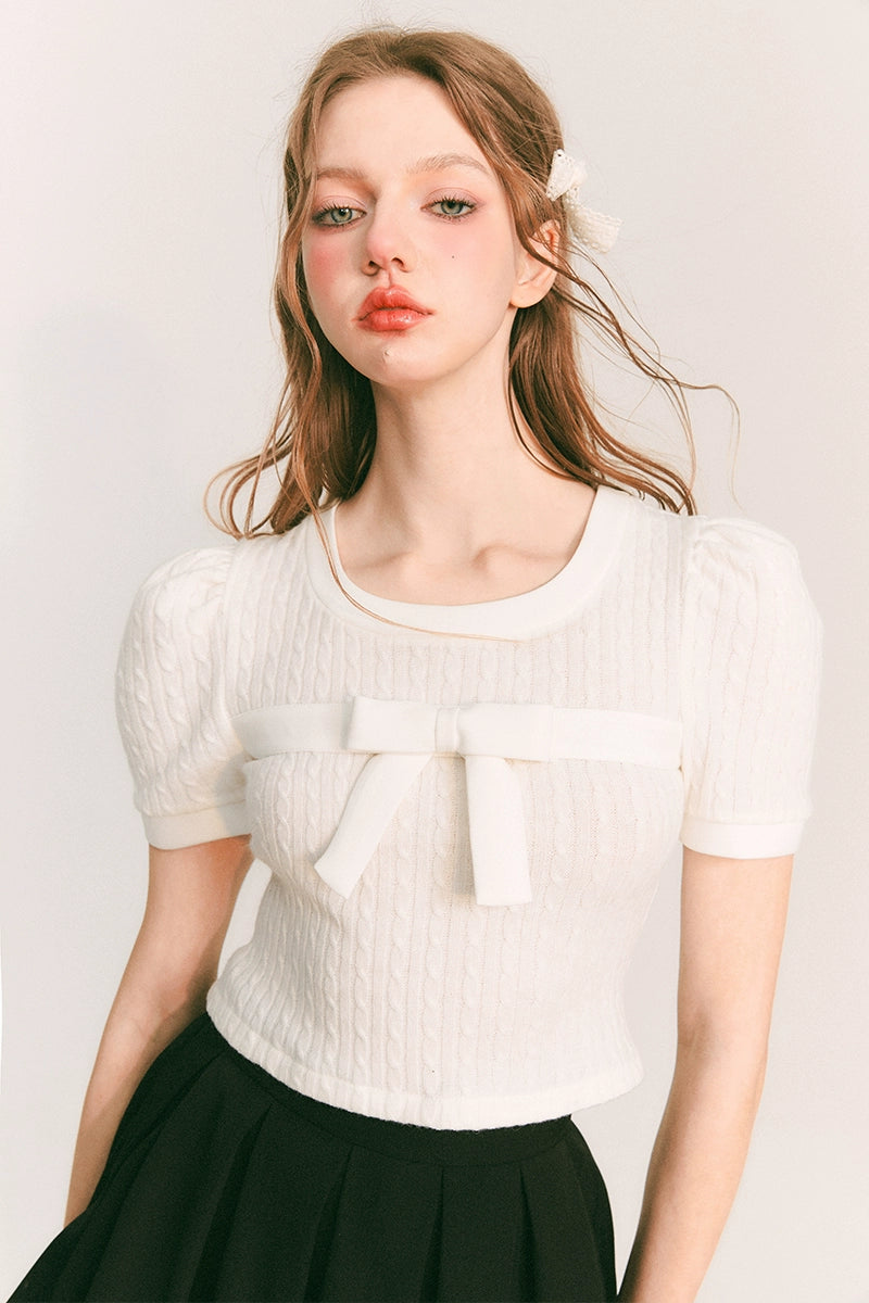 Soft Ballet - Two-Color Knitted Tee