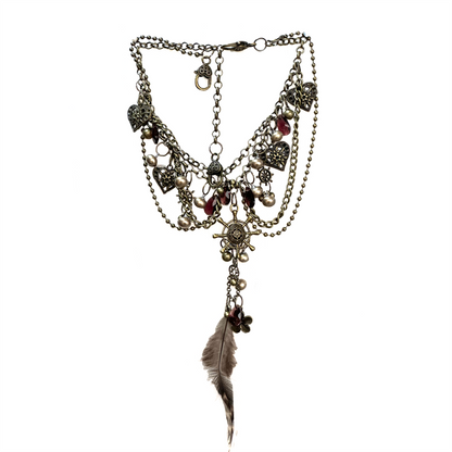 Handmade Feather Necklace Chain