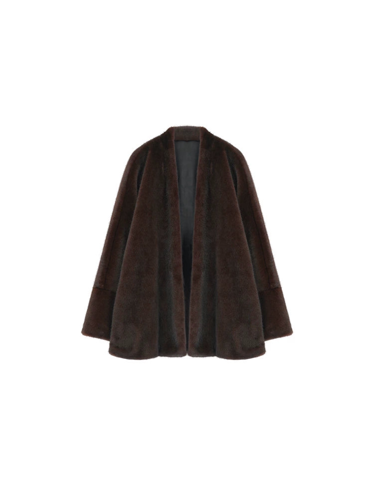 Black Gold Party Eco-Fur Jacket – Hong Kong Retro Autumn/Winter Luxe