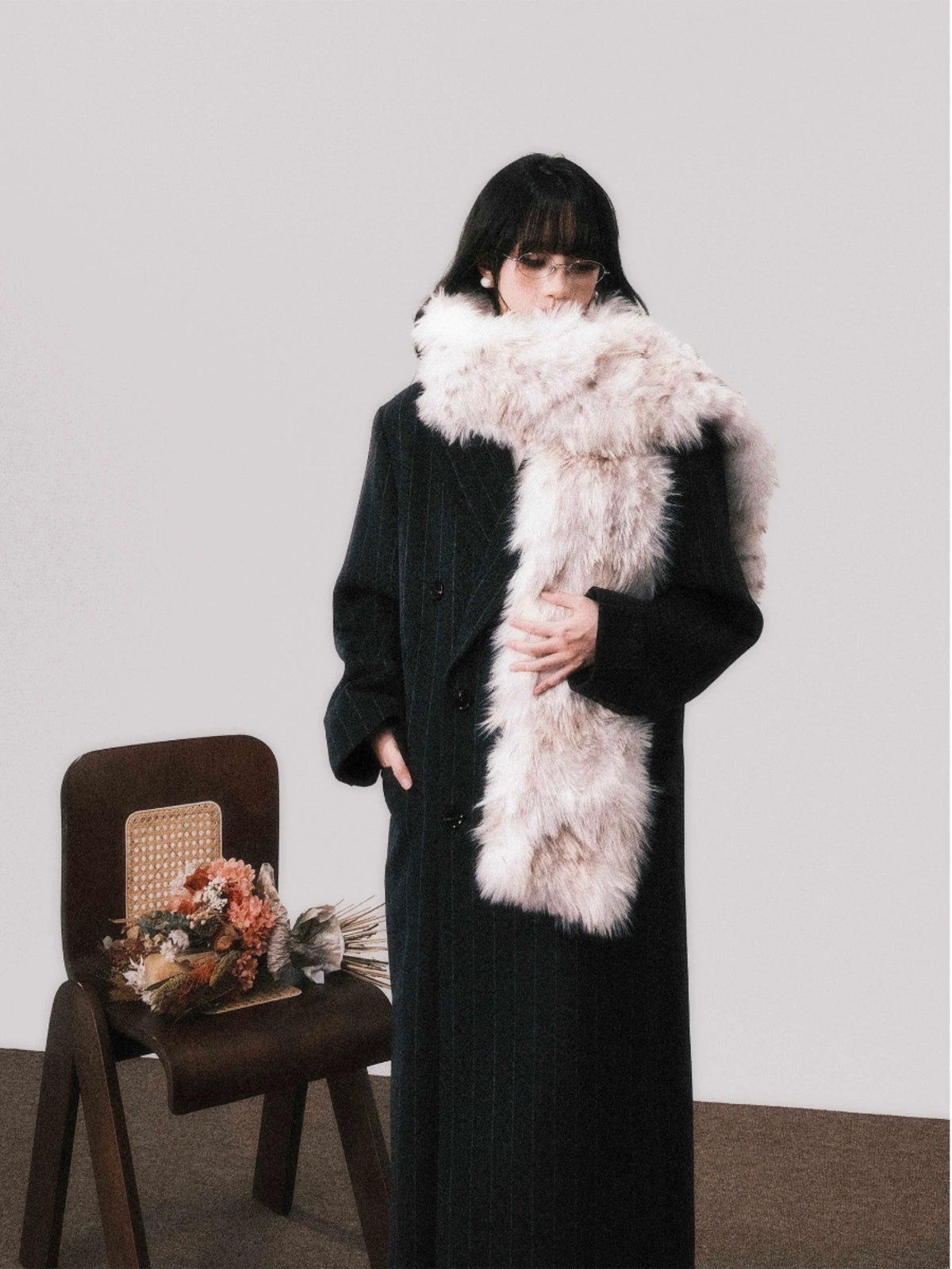 Winter Warm Fur Scarf with a Touch of Fashionable Elegance