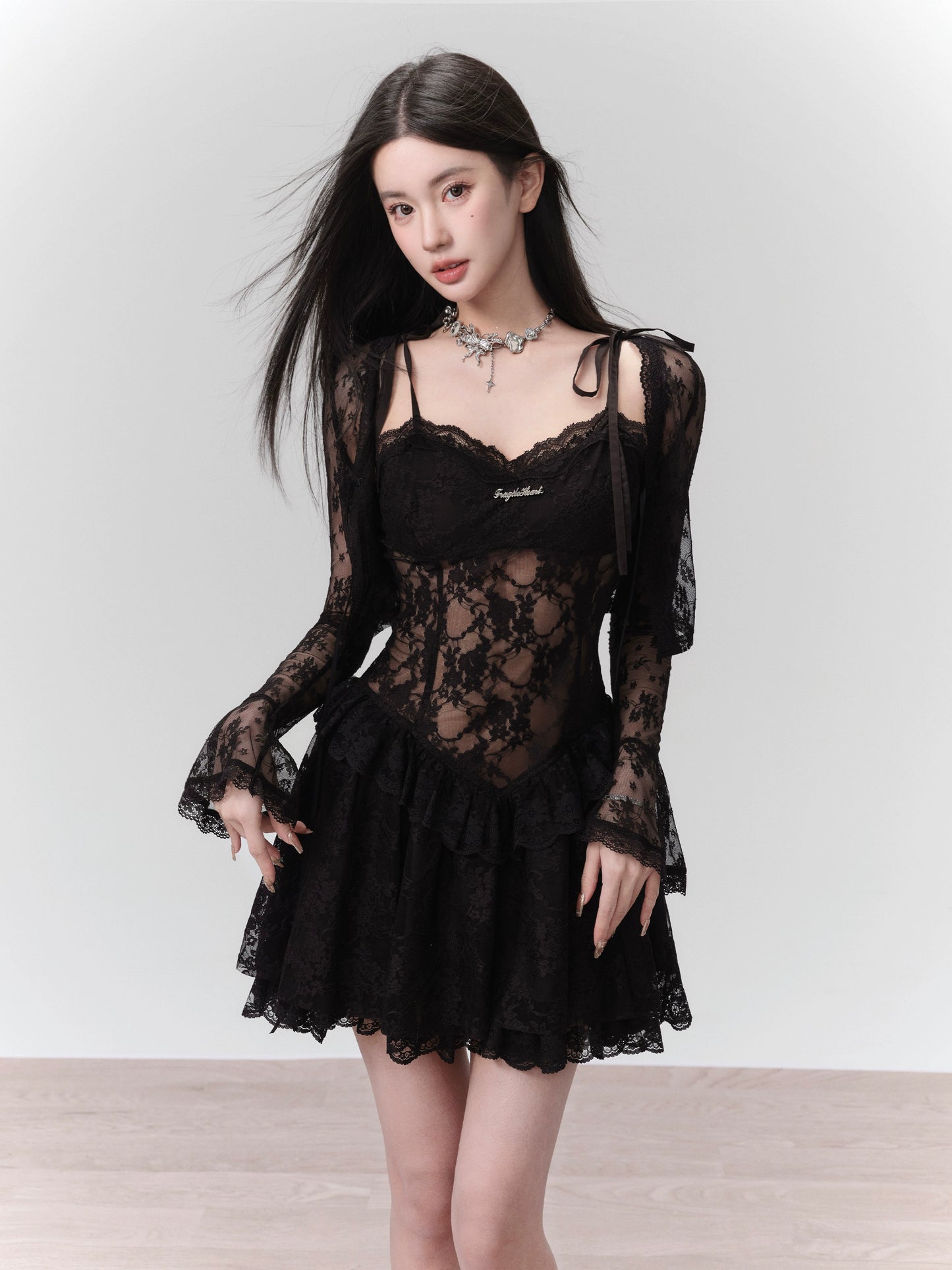 Taboo Rose Dark Night Lace Little Black Dress