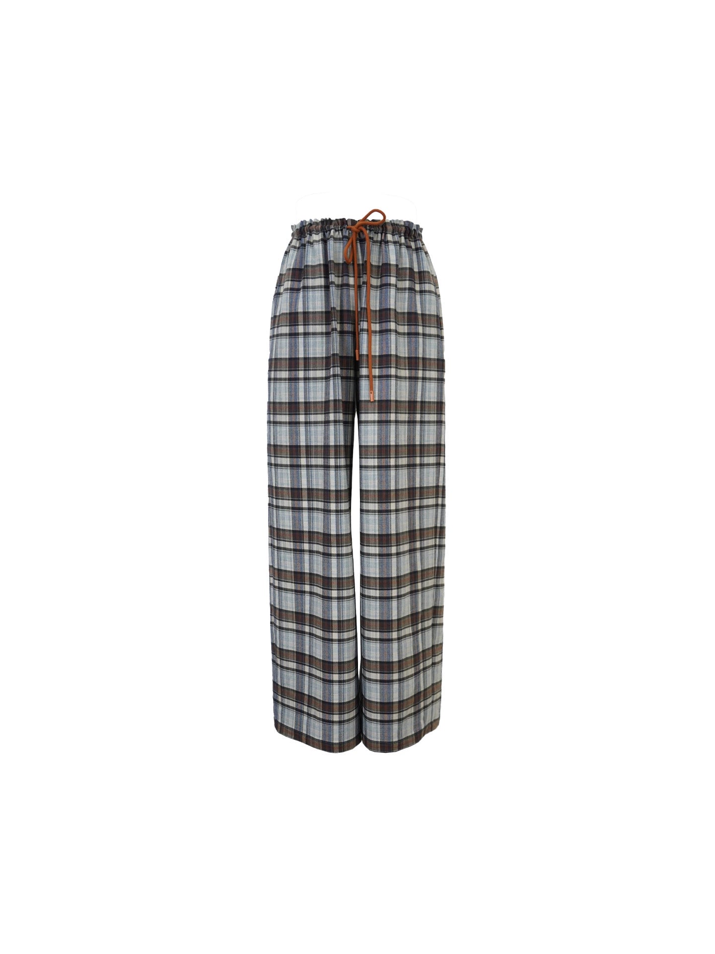 Floating Forest Plaid Drawstring Trousers – Hong Kong Retro Autumn Casual