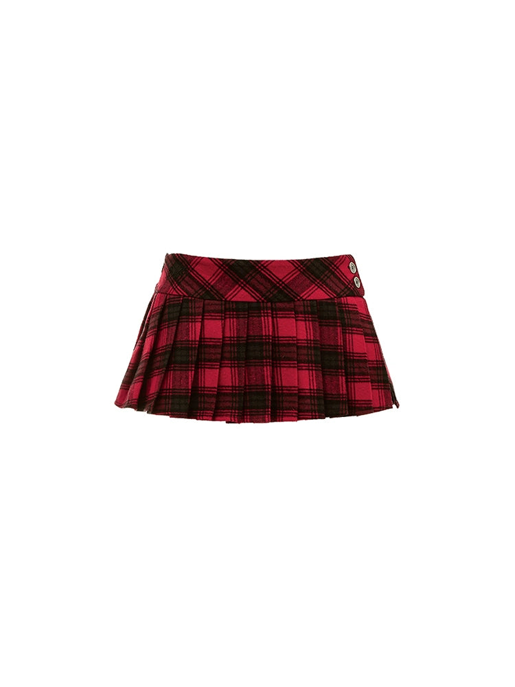 Checked Low-Waist A-Line Skirt – Early Autumn Slim Look