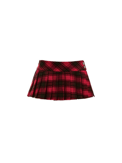 Checked Low-Waist A-Line Skirt – Early Autumn Slim Look
