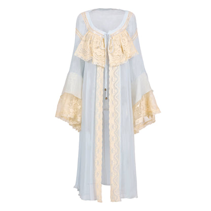 Baby Blue Lace Cardigan | French Rococo Princess Knit