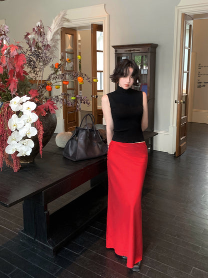 Whispers of the Earth Wool-Blend High-Neck Sleeveless Vest – Hong Kong Retro Autumn