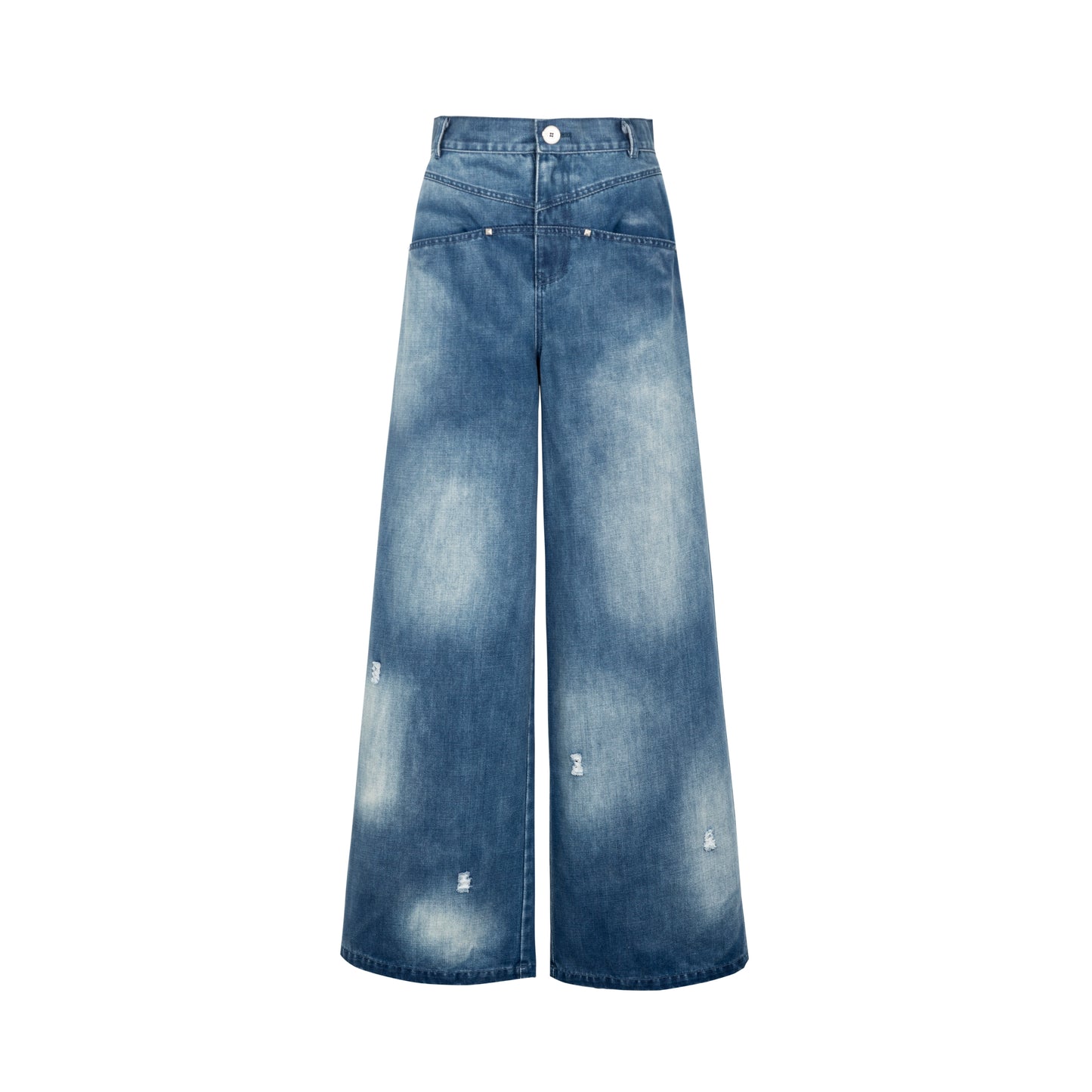 Halo Dyed Wash Wide Leg Jeans