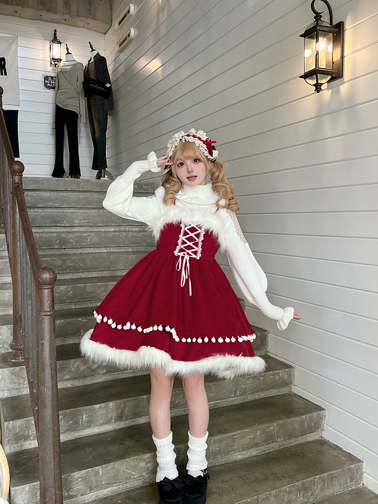 woolen christmas dress Christmas Baby Dress Knitting Pattern: Hat & Booties (PDF Download)
