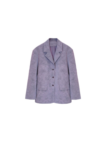 Suede Loose Suit Jacket – Hong Kong Retro Autumn/Winter Statement