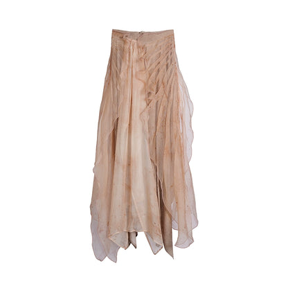 Handmade Flower Dyed Silk Skirt: Summer