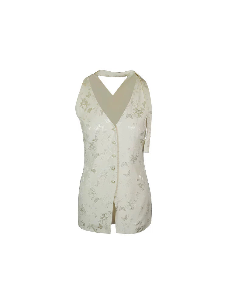 Jacquard Sleeveless Vest