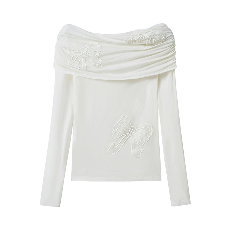 Bow Embroidered Top