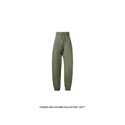 Green Wool Knit Pants