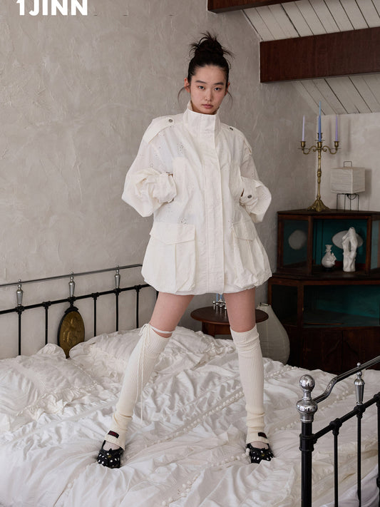 Embroidered Utility Workwear Jacket