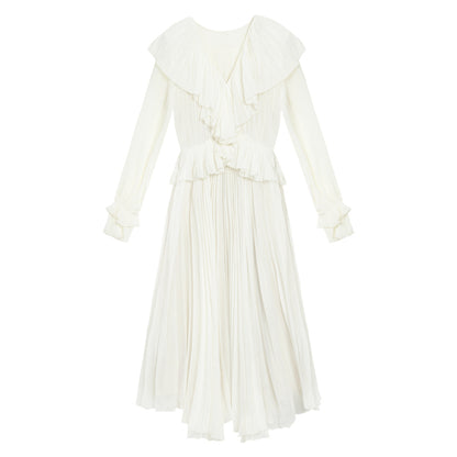 White Retro Tea Atmosphere Dress