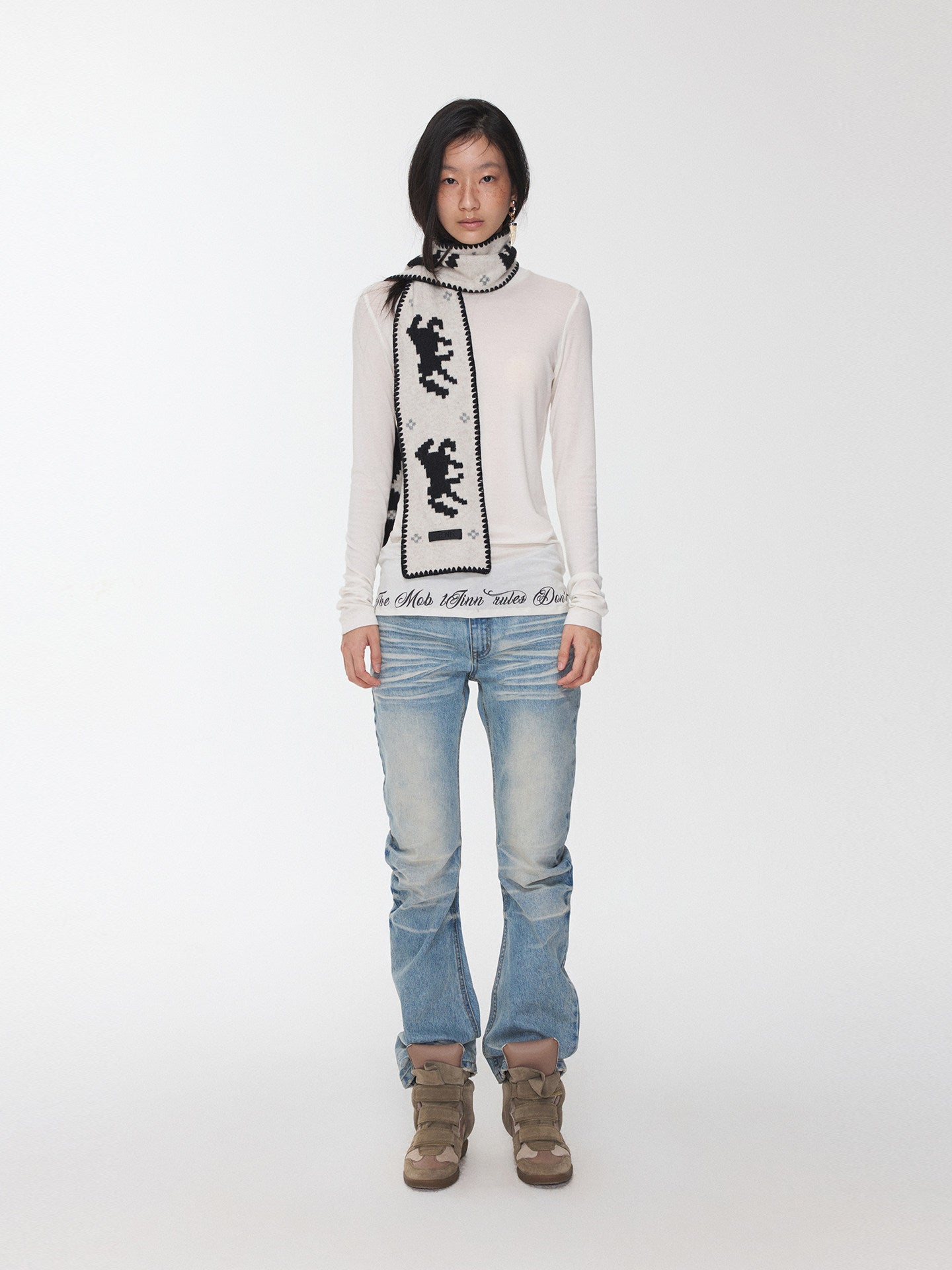 Sheer Long Sleeve Graphic Tee