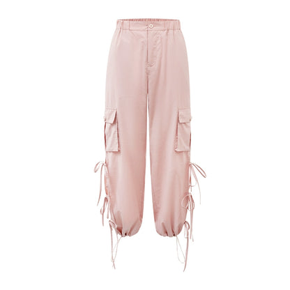 Pink Elastic Waist Pants