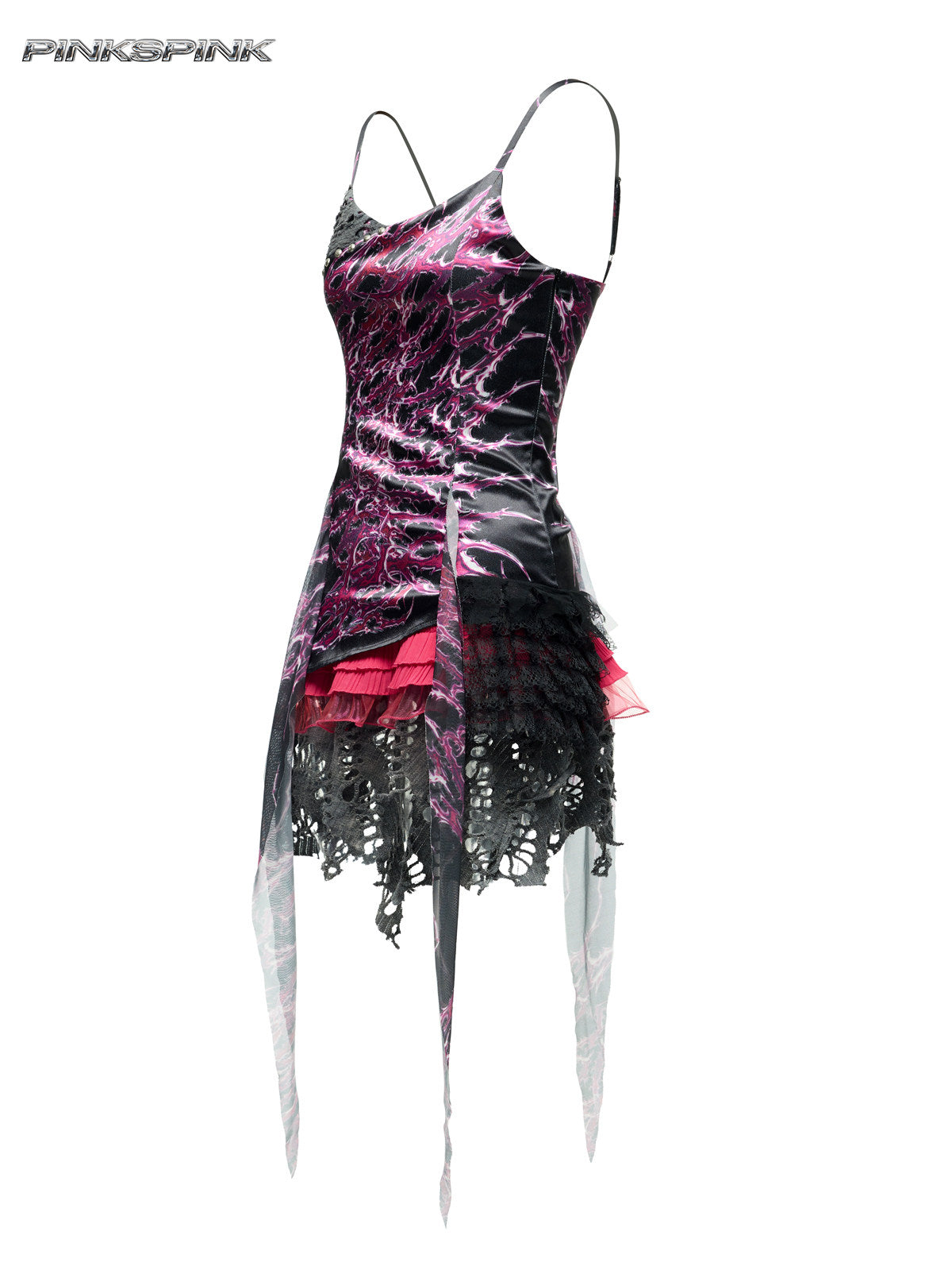 Future Punk Digital Dress – Y3K Reimagined Rock Hot Girl Silhouette