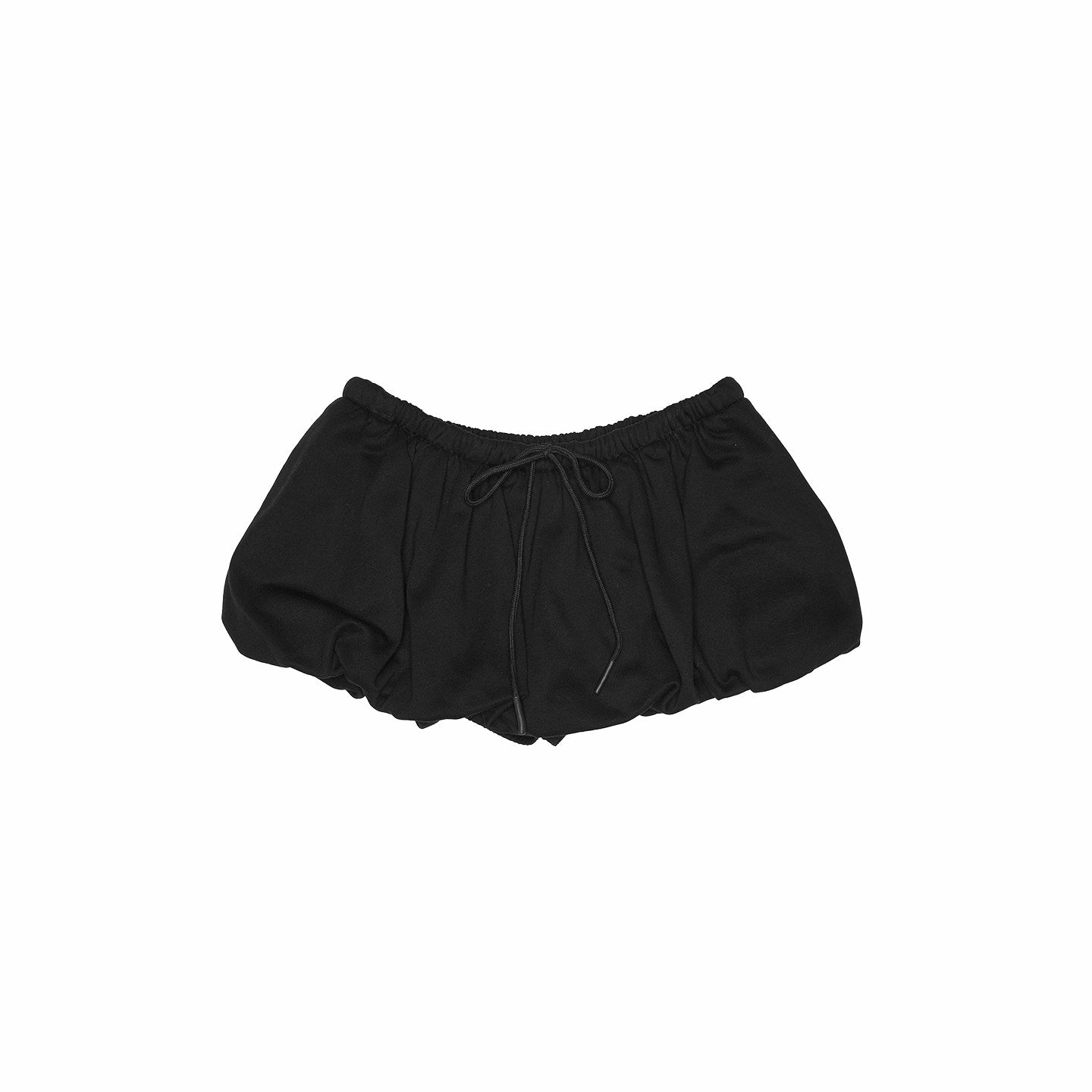 Drawstring Bubble Hem Mini Skirt