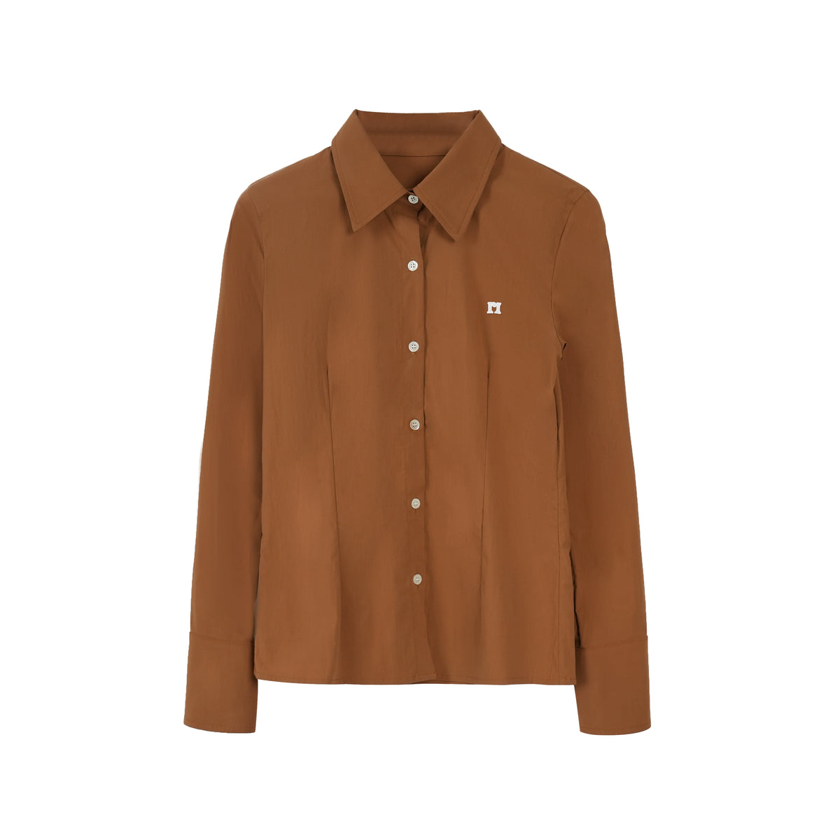Polo Collar Solid Color Shirt