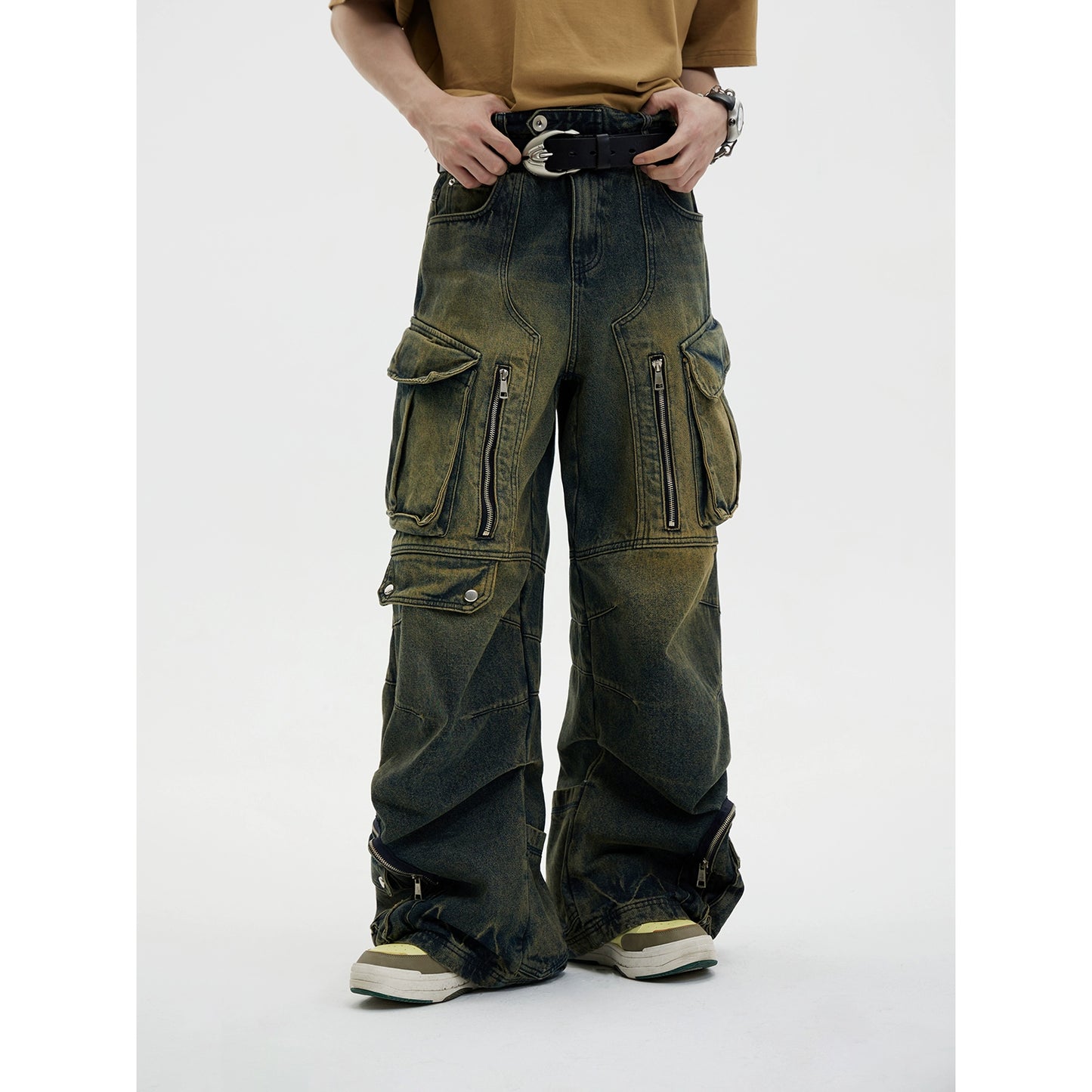 Ropa de trabajo retro - Jeans con múltiples bolsillos