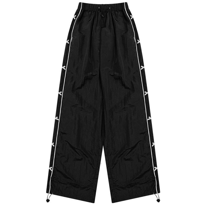 Arched Wide-Leg Sports Pants | Slim Fit Quick-Drying Casual Design