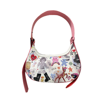 Print Graffiti Shoulder Bag