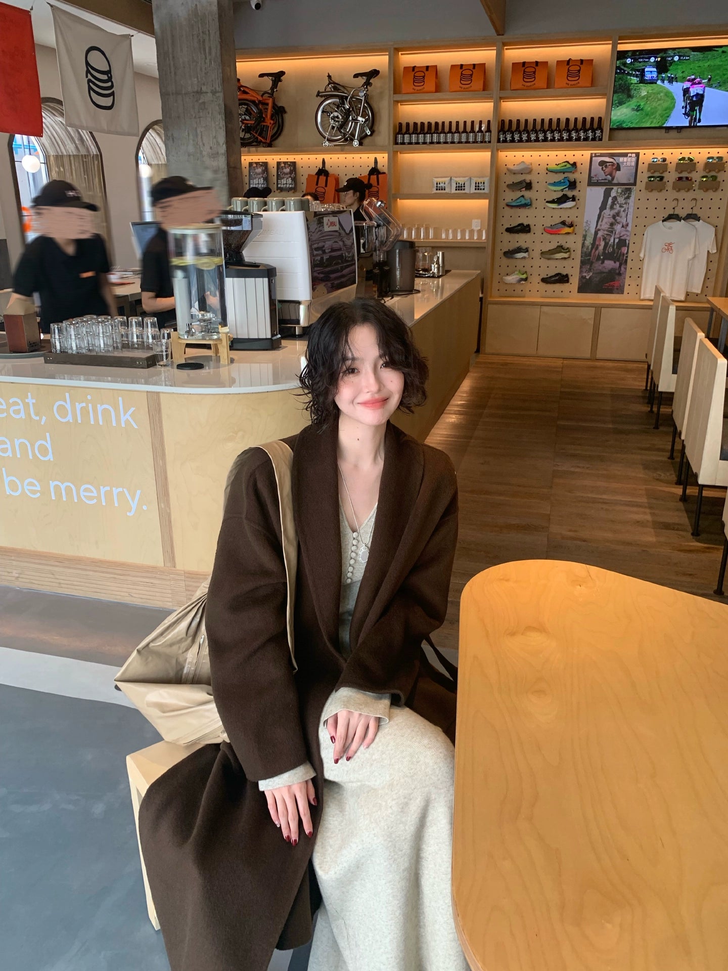 Gathering the Moon 100% Wool Reversible Tweed Long Coat – 2025 AW