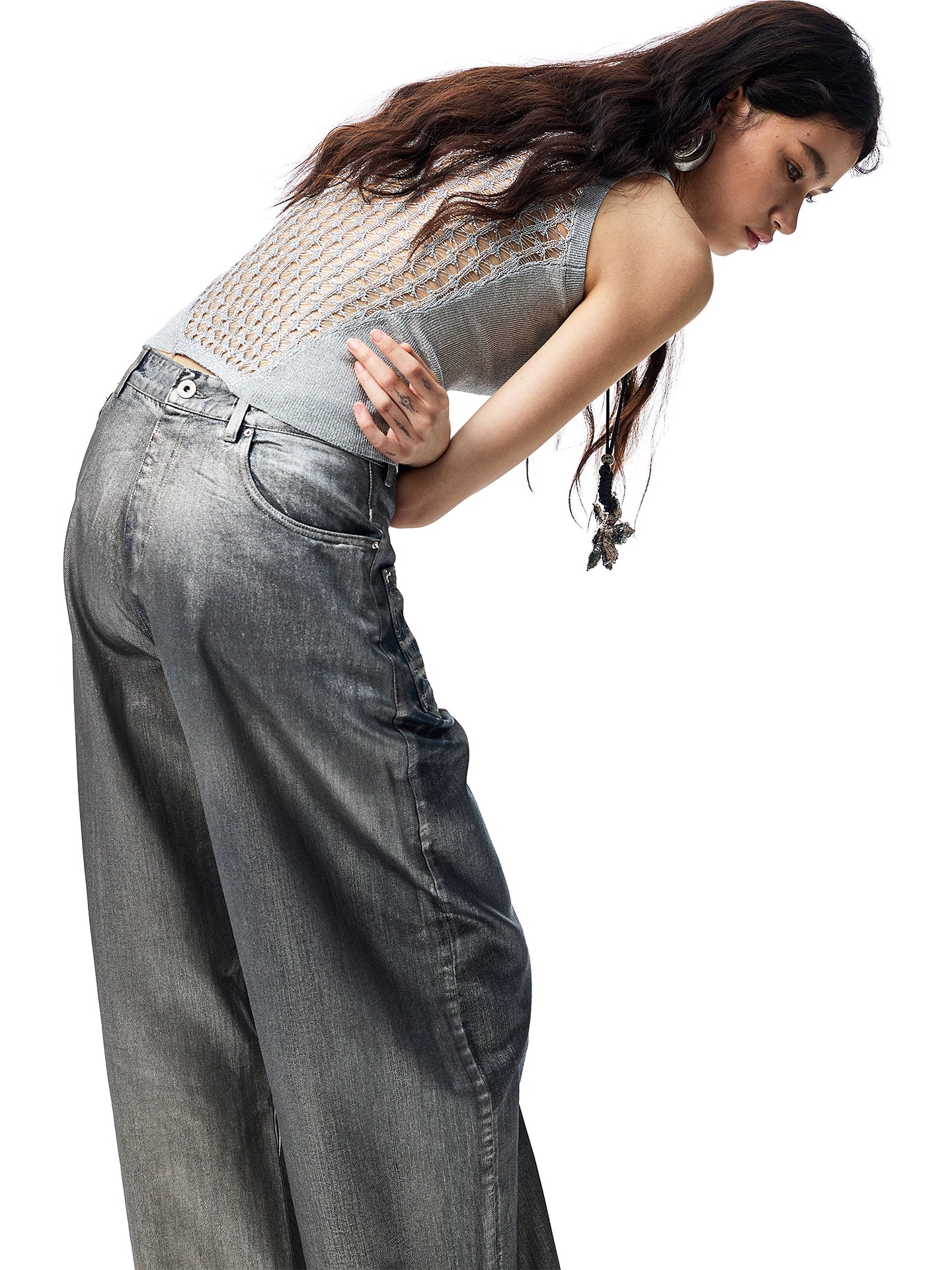 Backless Sleeveless Cable Knit Racer Top – Slim Summer Tank Style