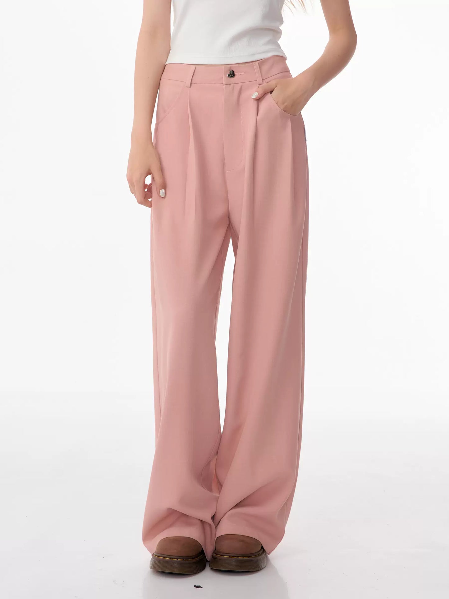 Retro High Waist Wide-Leg Pants | Slim Fit Summer Casual Design