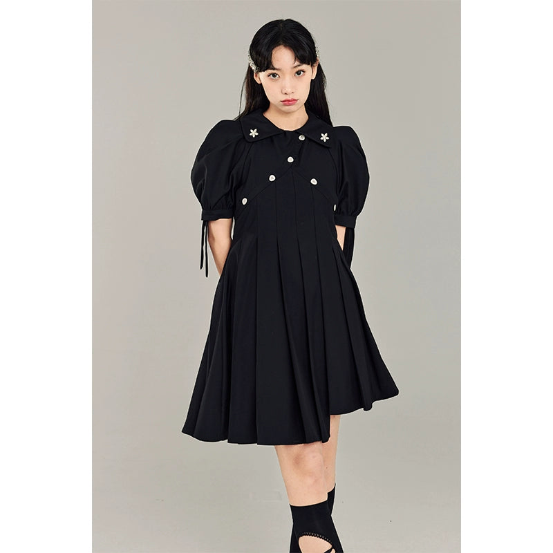 Fashion Academy - Box Sleeve Pleated Dress