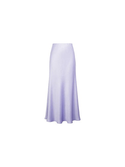 White Fishtail Midi Skirt