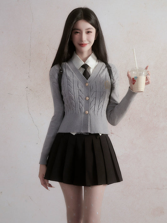 Korean Intellectual Knitted College Style Jacket