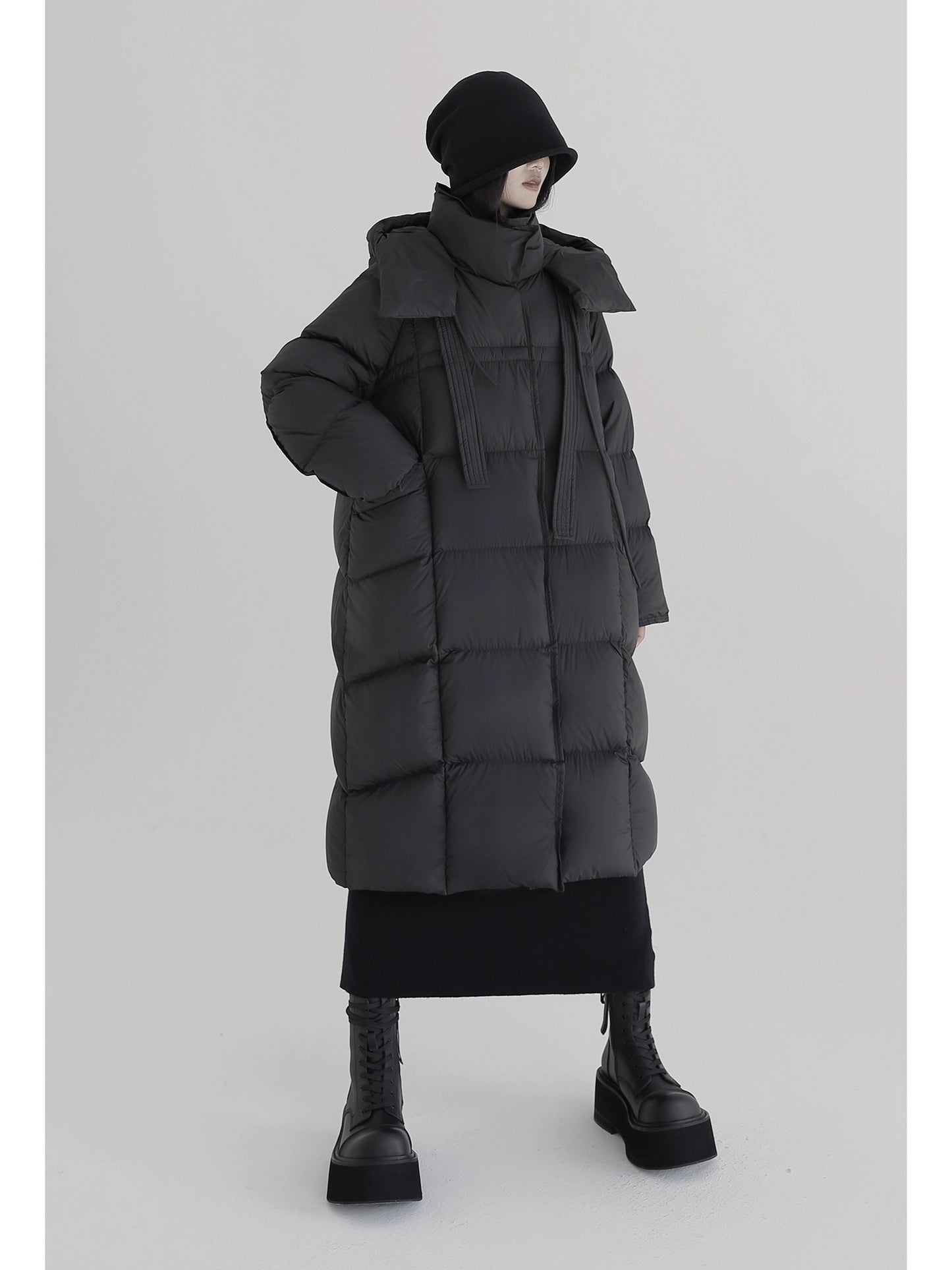 Mid-Length White Duck Down Jacket for Outdoor Warmth (Winter)