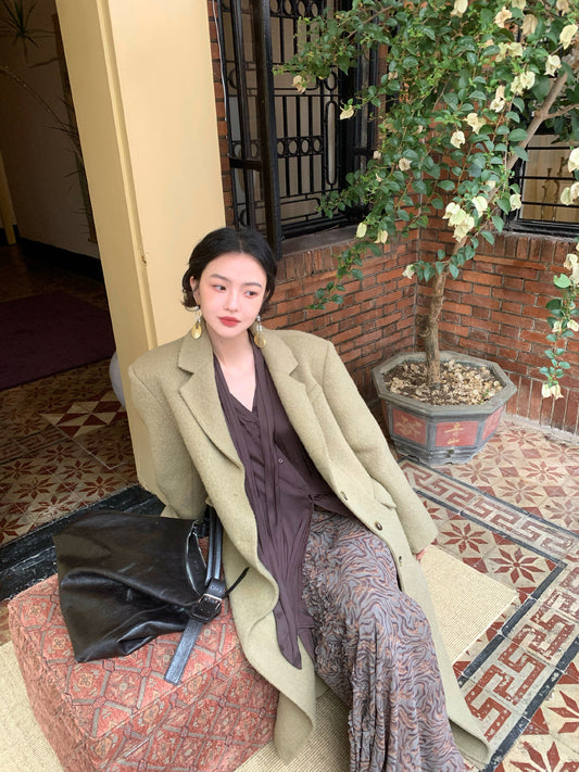 Spring’s Letter Alpaca & Wool Double-Faced Coat