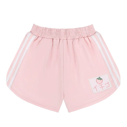 Strawberry Gymnastics Athleisure T-Shirt + Shorts Set