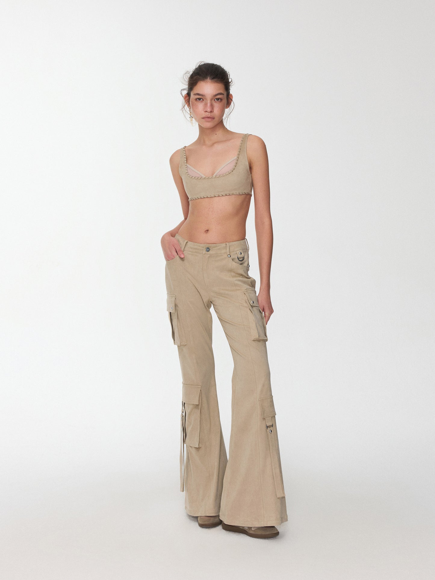 Faux Two-Piece Mesh Bralette
