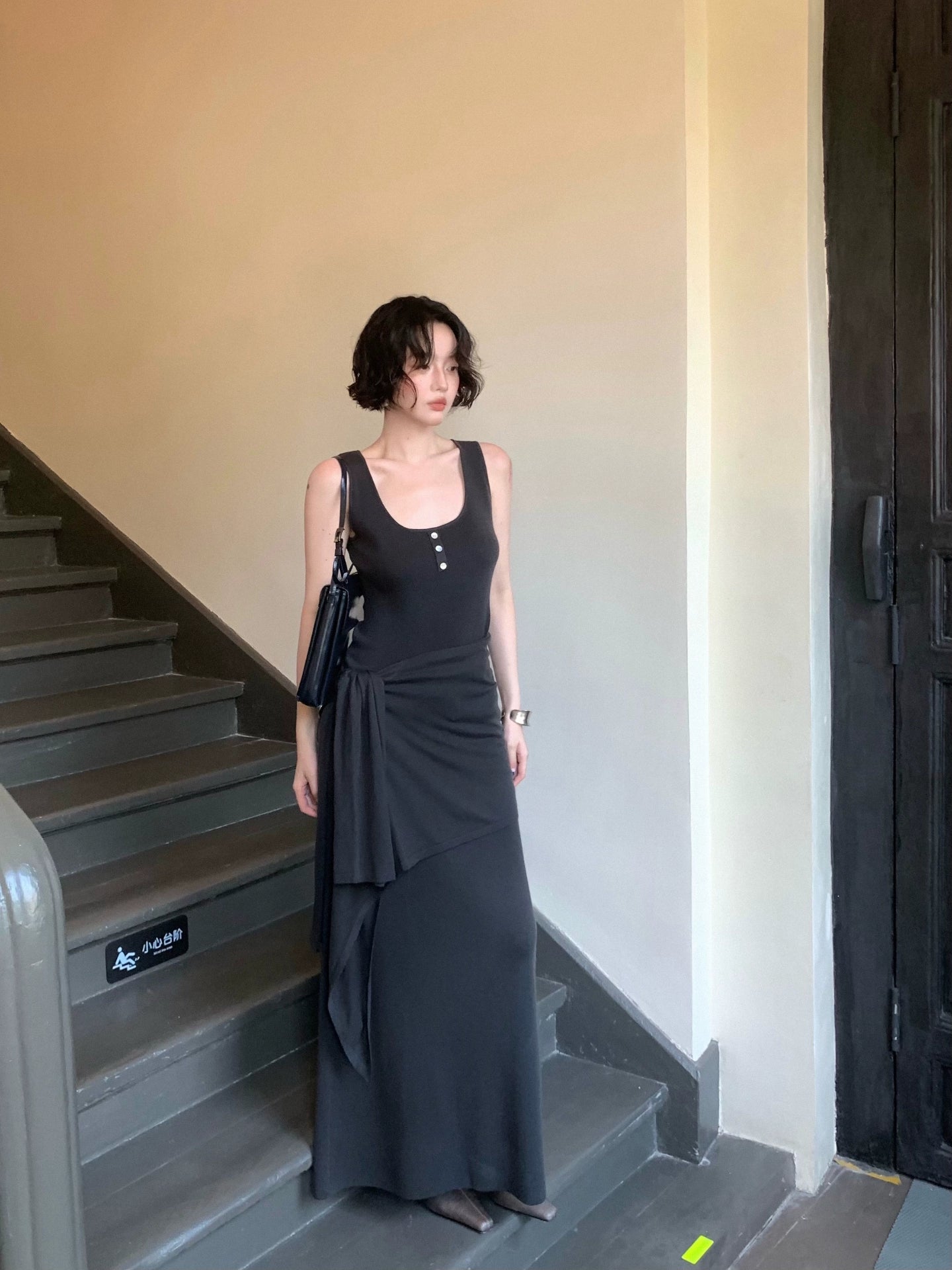 Qingman Knit Cardigan, Camisole & Skirt Three-Piece Set – Hong Kong Retro