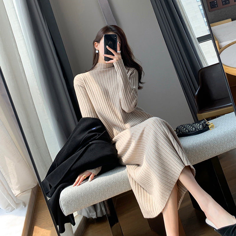 Knit Dress Slimming Inner Skirt