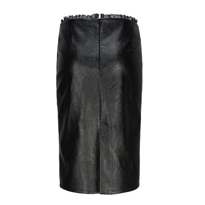 AI Printed Leather Skirt | Perfect for Party Events