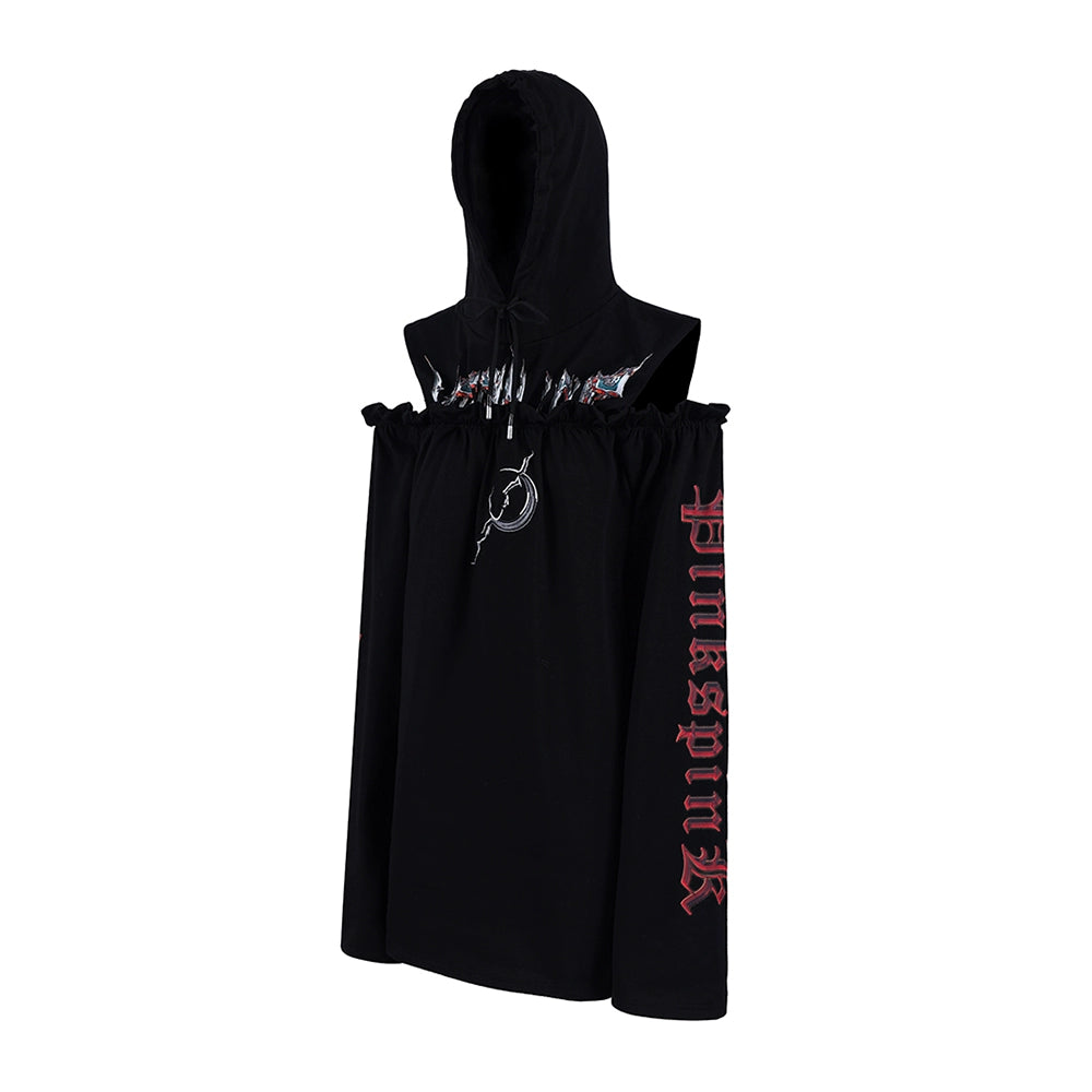 Electric Moon Hooded Dress Sweater