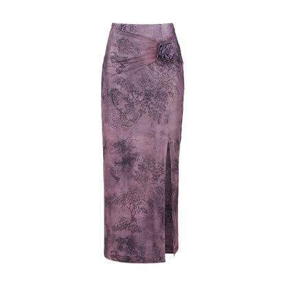 Mingxia Silk Top+Skirt