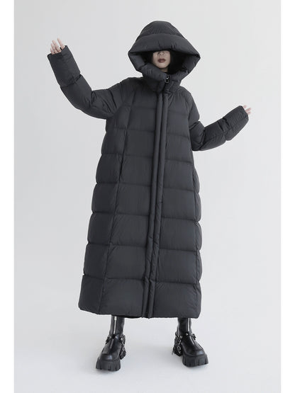Niche Silhouette White Duck Down Jacket with Unique Warmth