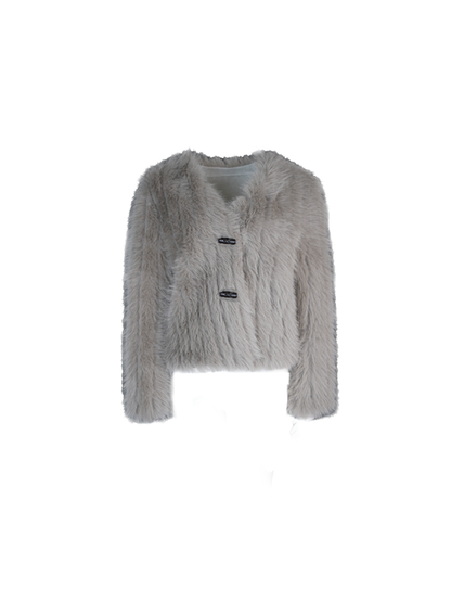 Short Fur Jacket – Warm and Fluffy Eco Style