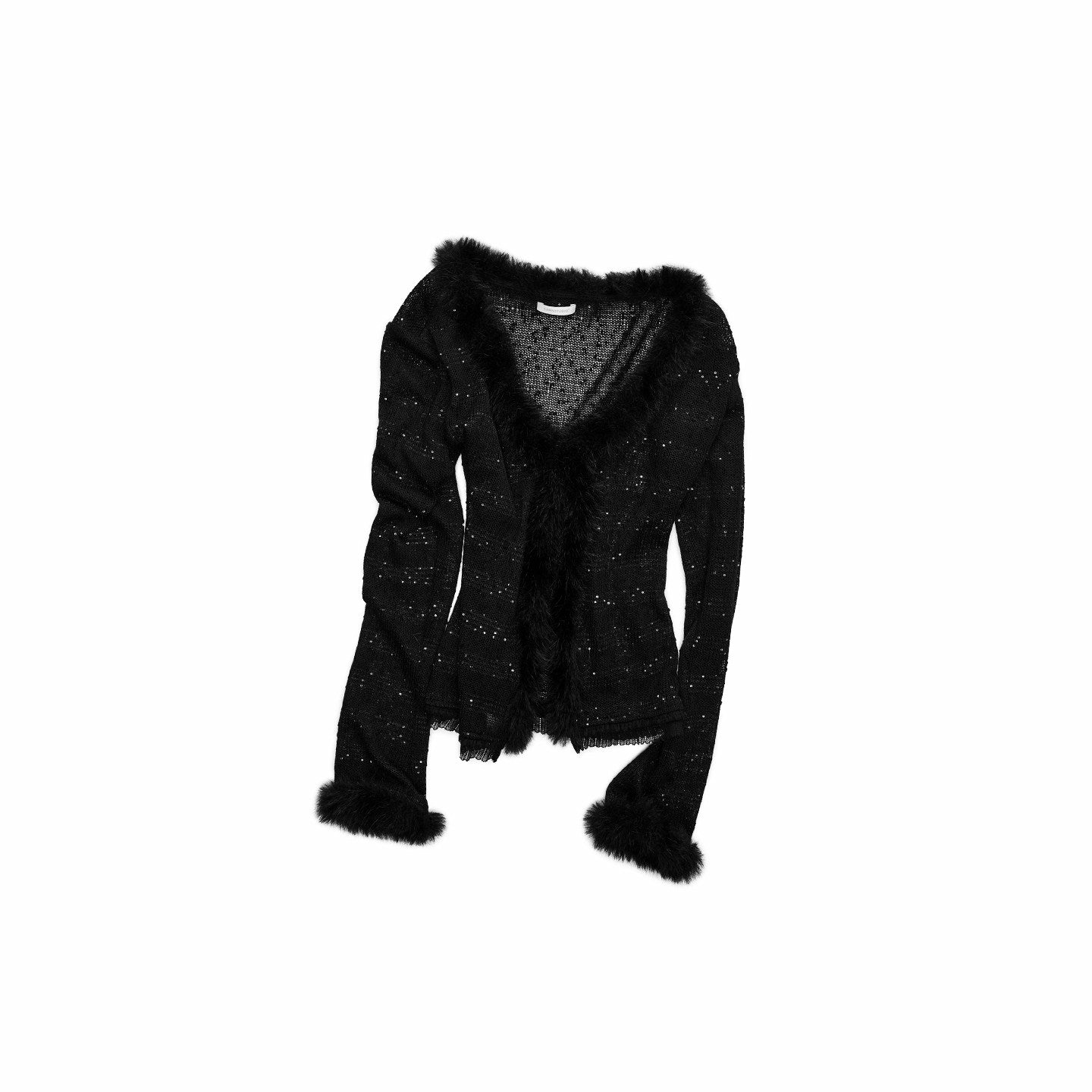 Sequin Knit V-Neck Cardigan