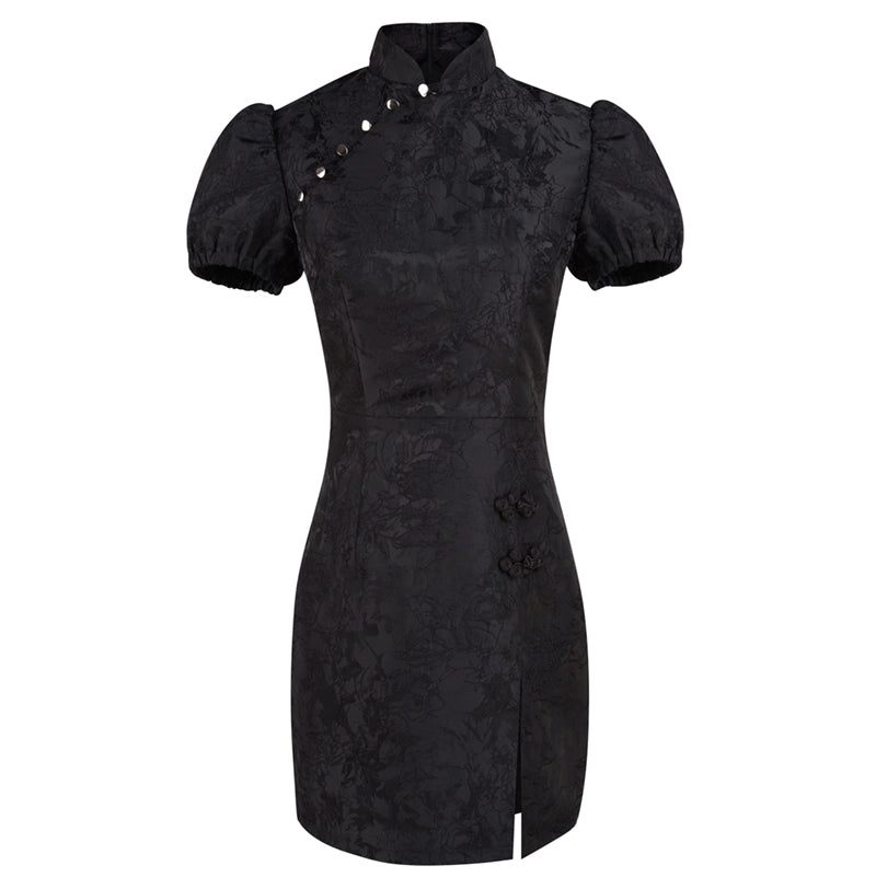 Chinese Jacquard Improved Qipao - Three Dimensional