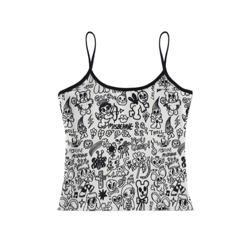 Graphic Print Cami Top