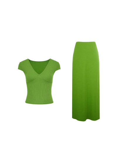 Green Vine Firefly Dream Top & Skirt Set