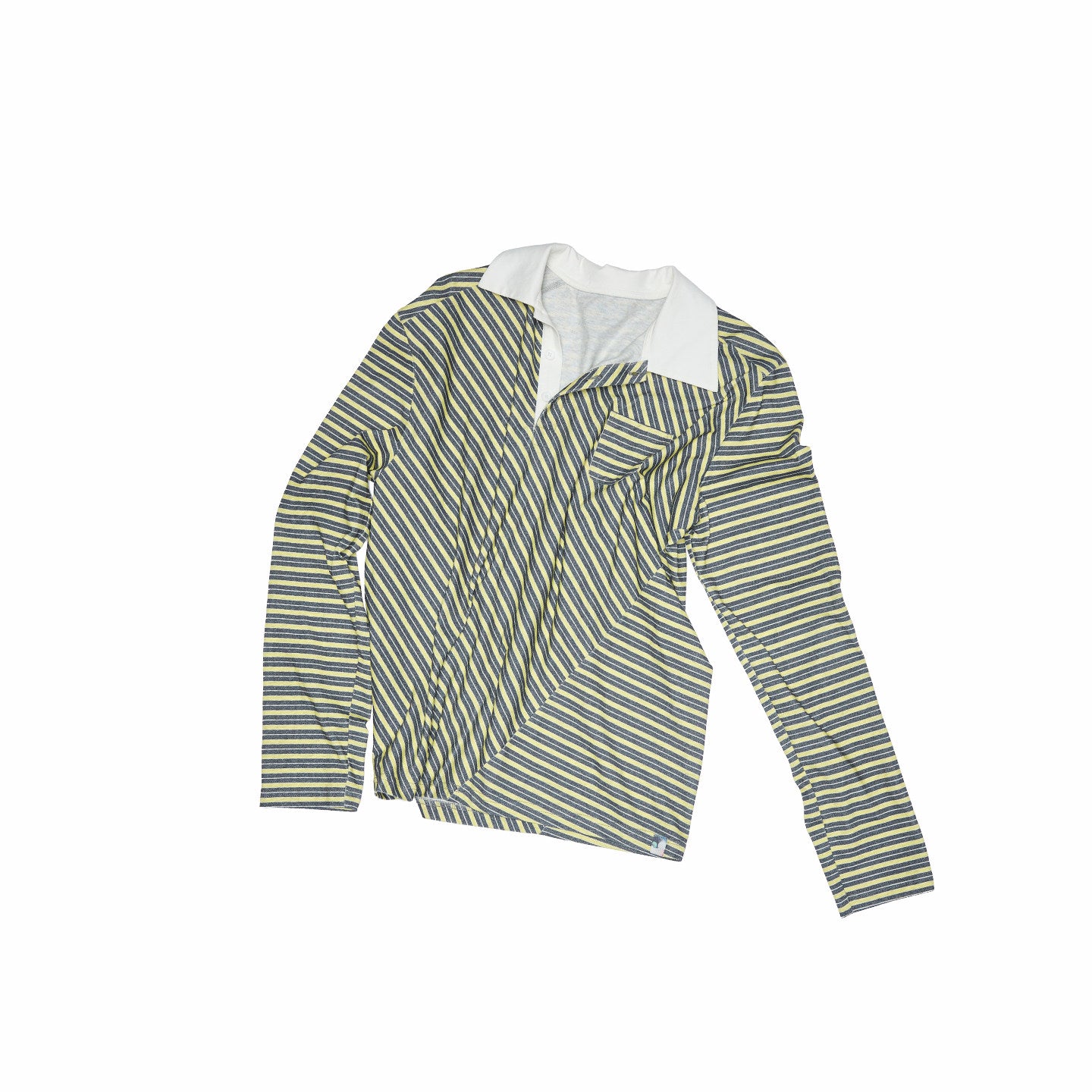 Stripe Contrast Henley Polo Top
