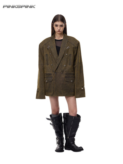 Electric Moon 3D Silhouette Off-Shoulder Unisex Y2K Suit